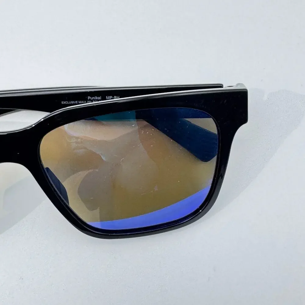 Maui Jim Sunglasses Punikai MP-BH MJ631-02 Black Square Blue Lens 56-17-140mm